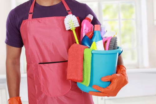 Commercial cleaning team supporting a Westminster office building