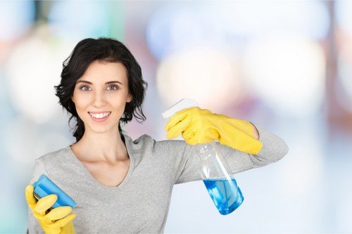 Local commercial cleaners working in a Westminster property