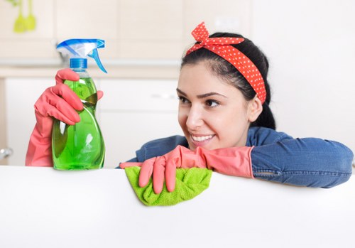 Local cleaners preparing a Westminster flat for final handover